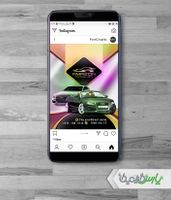 پست اینستاگرام تبلیغات نمایشگاه اتومبیل