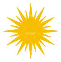 وکتور برداری لوگو خورشیدهمراه با نماد خورشید و المان طراحی