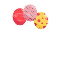 وکتور برداری تخم مرغ رنگی همراه با تخم مرغ عید نوروز و عید باستانی