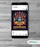 طرح لایه باز پست اینستاگرام آموزشگاه موسیقی