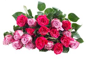 تصویر با کیفیت دسته گل رز طبیعی همراه با گلفروشی و دسته گل