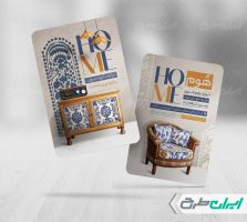 طرح لایه باز کارت ویزیت فروشگاه لوازم دکوری