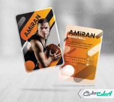 طرح لایه باز کارت ویزیت باشگاه بسکتبال