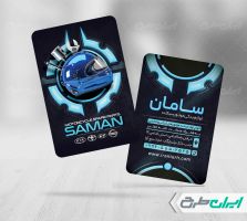 طرح کارت ویزیت فروشگاه لوازم یدکی موتور سیکلت