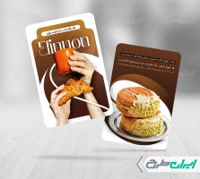 طرح کارت ویزیت نان فانتزی و کافه نان