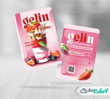 طرح کارت ویزیت آبمیوه و بستنی فروشی