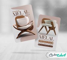 طرح لایه باز کارت ویزیت مبل فروشی