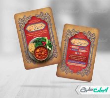 طرح کارت ویزیت رستوران و سفره خانه سنتی