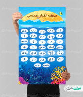 طرح لایه باز جدول حروف الفبا
