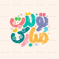 طرح تایپوگرافی تولدت مبارک