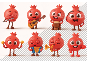 طرح تصویرسازی انار شب یلدا