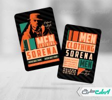 طرح کارت ویزیت لباس فروشی مردانه