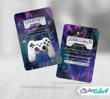 طرح لایه باز کارت ویزیت گیم نت