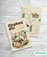 طرح لایه باز منوی کافی شاپ