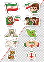 طرح لایه باز برچسب ایران