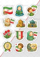 طرح استیکر ایران