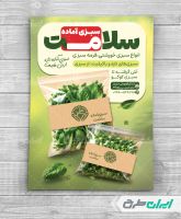 طرح تراکت سبزیجات آماده