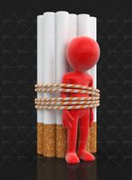 سیگار آدمک قرمز طناب دخانیات معتاد