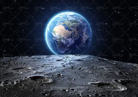برجستگی های کره ماه تصویر زمین از ماه