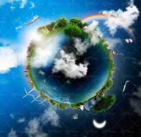 کره زمین سرسبز محیط زیست انرژی طبیعی