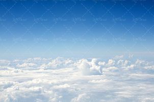 منظره آسمان آبی ابری لکه های ابر چشم انداز آسمان 19