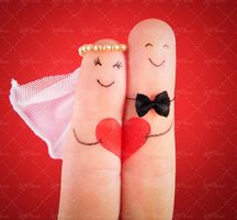 عروس و داماد عشق قلب