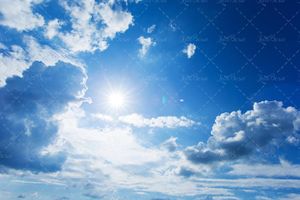 منظره آسمان آبی ابری لکه های ابر چشم انداز آسمان 38