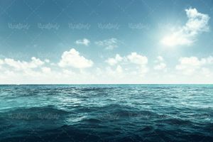 آبی دریا چشم انداز دریا آسمان آبی