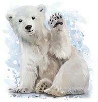 خرس سفید نقاشی حیوانات