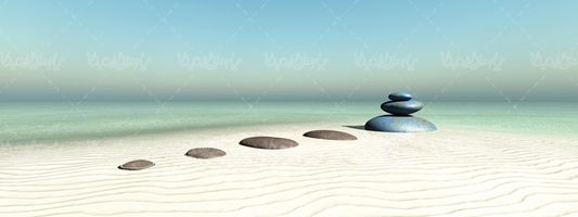 منظره ساحل دریا سنگ بودا