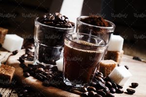 قهوه نوشیدنی تلخ دانه های قهوه