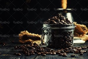 قهوه نوشیدنی تلخ دانه های قهوه