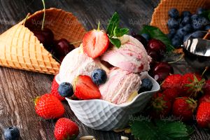 بستنی شاد بستنی میوه ای بستنی اسکوپ