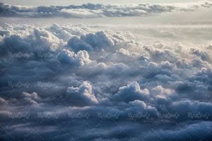 منظره بالای ابرها چشم انداز انبوه ابر توده های ابر سفید