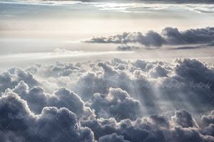 منظره بالای ابرها چشم انداز انبوه ابر توده های ابر 1