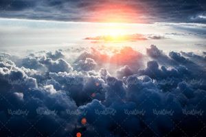 منظره بالای ابرها چشم انداز انبوه ابر توده های ابر 26