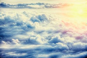 منظره بالای ابرها چشم انداز انبوه ابر توده های ابر 31