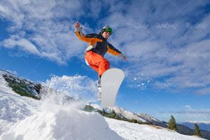 ورزش زمستانی کوه منظره برف اسنوبرد کوهستان13