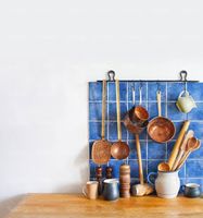 ظروف آشپزخانه ظرو ف مسی سرویس ملاغه چوبی