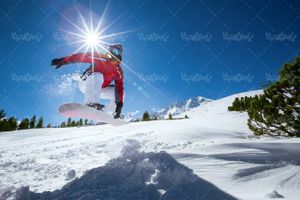 منظره چشم انداز ورزش زمستانی اسنوبرد سواری طبیعت زمستانی