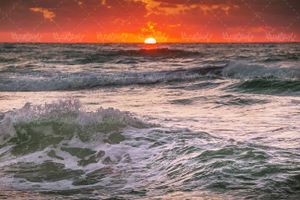 منظره چشم انداز طبیعت دریا منظره غروب خورشید 49