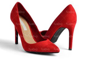 کفش زنانه کفش لژدار کفش پاشنه بلند کفش مجلسی قرمز9