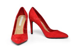 کفش زنانه کفش لژدار کفش پاشنه بلند کفش مجلسی قرمز10