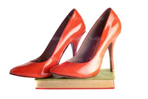 کفش زنانه کفش لژدار کفش پاشنه بلند کفش مجلسی قرمز11