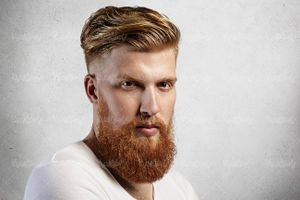 مدل مو آرایشگاه مردانه پیرایش موکده ریش و موی رنگ شده مردانه