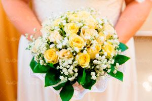 دسته گل عروس گل مصنوعی گلفروشی