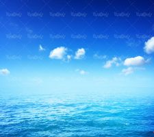 آسمان آبی چشم انداز دریا دریای آرام