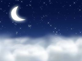 شب آسمان ستاره ابر ماه