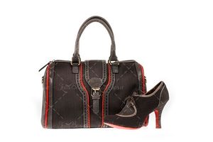 ست کیف و کفش مشکی قرمز 