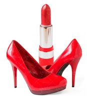 ست رژ لب و کفش قرمز 